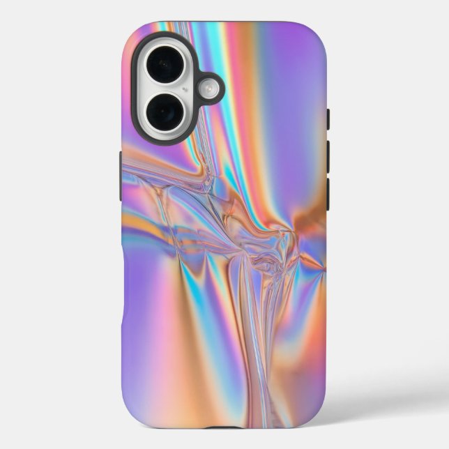 Luxe Holographic Iridescent iPhone 16 Fall Case-Mate iPhone Hülle (Rückseite)