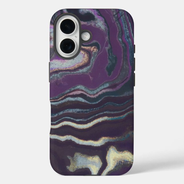 Luxe Holographic Iridescent Marble Wirbel iPhone Case-Mate iPhone Hülle (Rückseite)
