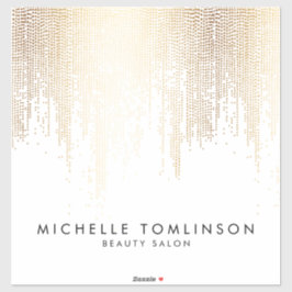 Luxe Imitate Gold Confetti Rain Beauty Salon Aufkleber