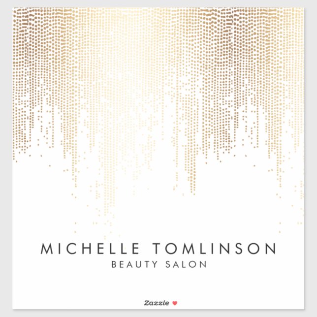 Luxe Imitate Gold Confetti Rain Beauty Salon Aufkleber (Blatt)