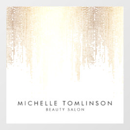 Luxe Imitate Gold Confetti Rain Beauty Salon Fensteraufkleber
