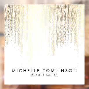 Luxe Imitate Gold Confetti Rain Beauty Salon Fensteraufkleber