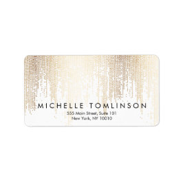 Luxe Imitate Gold Confetti Regenmuster Adressaufkleber