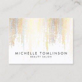 Luxe Imitate Gold Confetti Regenmuster Große Visitenkarte