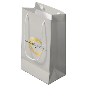 Luxe Imitate Gold lackierte Circle Designer Logo a Kleine Geschenktüte