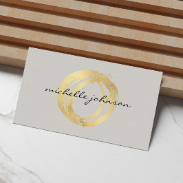 Luxe Imitate Gold lackierte Circle Designer Logo a Visitenkarte