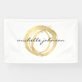 Luxe Imitate Gold lackierte Circle Designer Logo Banner