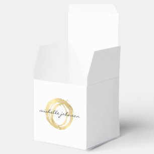 Luxe Imitate Gold lackierte Circle Designer Logo Geschenkschachtel
