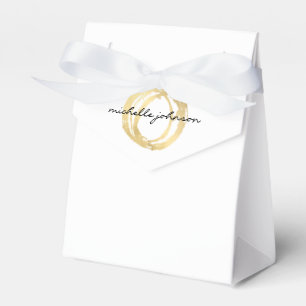 Luxe Imitate Gold lackierte Circle Designer Logo Geschenkschachtel