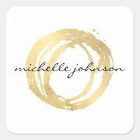 Luxe Imitate Gold lackierte Circle Designer Logo