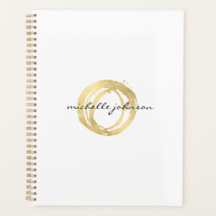 Luxe Imitate Gold Painted Circle Appointment Book Planer