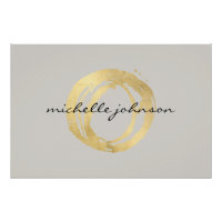 Luxe Imitate Gold Painted Circle on Tan Logo Downl