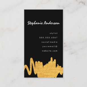 Luxe Imitate Gold Textur Mark Visitenkarte