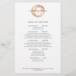 Luxe Imitate Rose Gold Painted Circle Designer Log Flyer