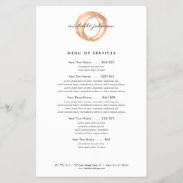 Luxe Imitate Rose Gold Painted Circle Designer Log Flyer