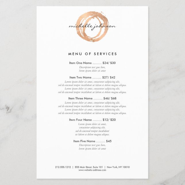 Luxe Imitate Rose Gold Painted Circle Designer Log Flyer (Vorne)