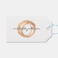 Luxe Imitate Rose Gold Painted Circle Designer Log