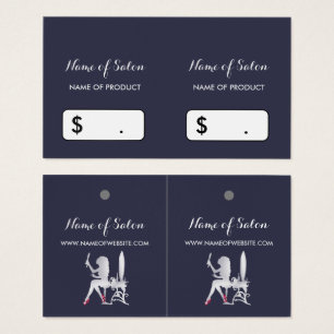 Luxe IMITATE Silver Woman Makeup Boutique Hang Tag