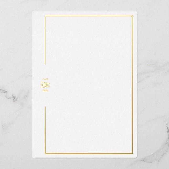 Luxe Initial Personal Stationery Folieneinladung (Vorderseite)