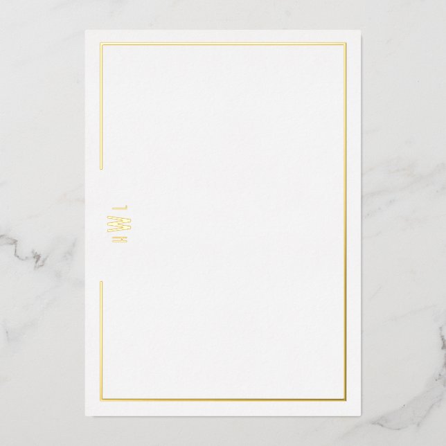 Luxe Initial Personal Stationery Folieneinladung (Vorderseite)
