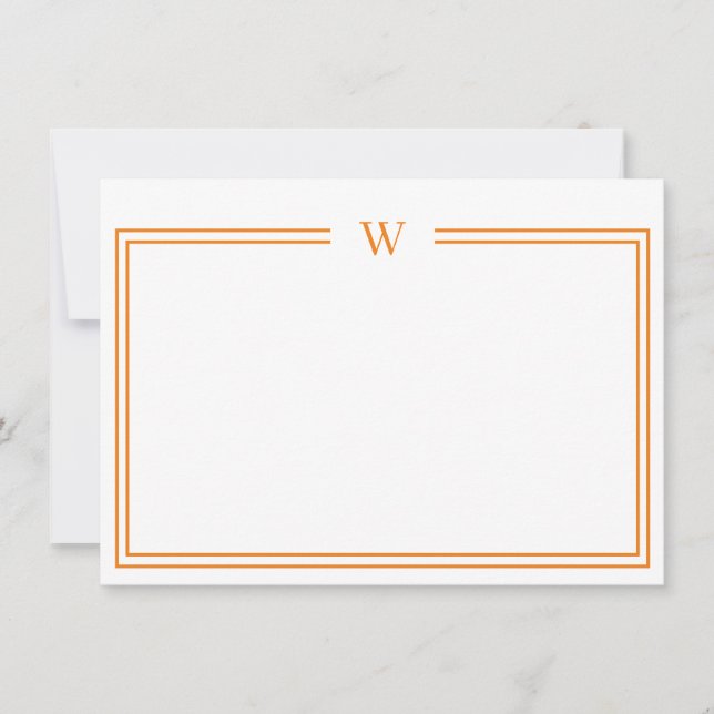Luxe Initial Personal Stationery Yellow Mitteilungskarte (Vorderseite)