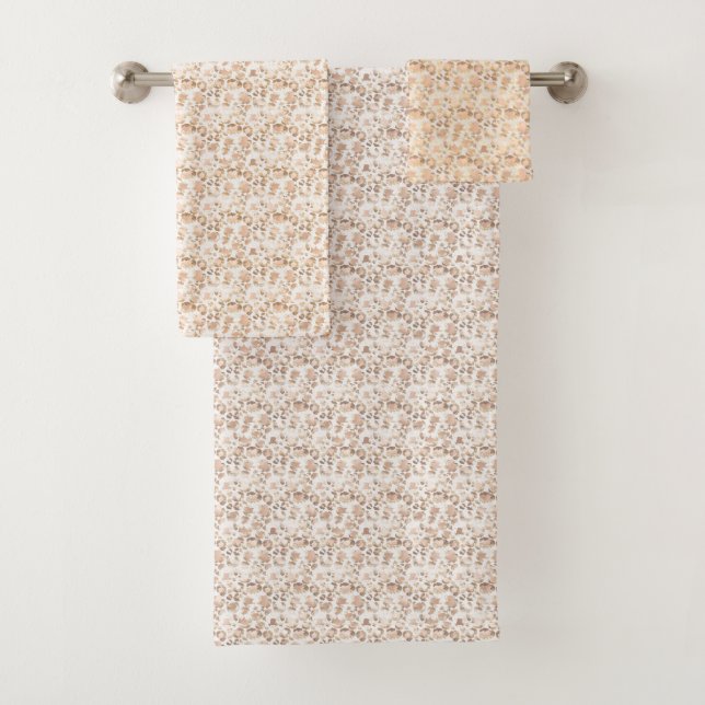 LUXE LEOPARD SPOT GEMUSTERTES BADEZIMMER TOWEL SET (Insitu)