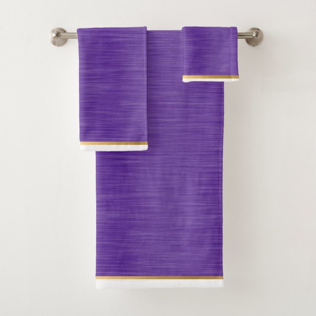 LUXE LILA GOLD BADEZIMMER TOWEL SET (Insitu)