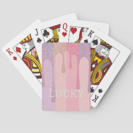 Luxe Lucky Gold Glitter Pastel Card Deck Spielkarten