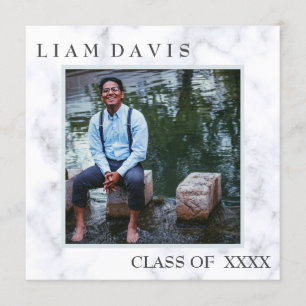 Luxe Marble Christlich Abschluss Einladung