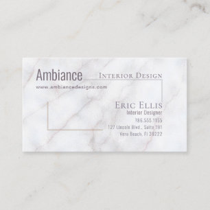 Luxe Marble Geometric Business Card Visitenkarte