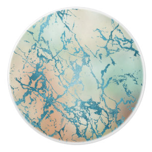Luxe Marble Schöne Gelb-und Korallenvene Aquamar Keramikknauf