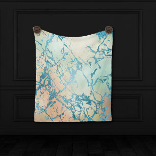 Luxe Marble   Schöne Koralle und Aquamariner Hinte Wandteppich