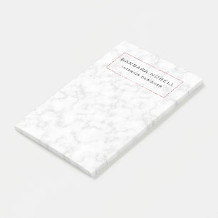 Luxe MarmorluxusRosen-Golddesigner Post-it Klebezettel