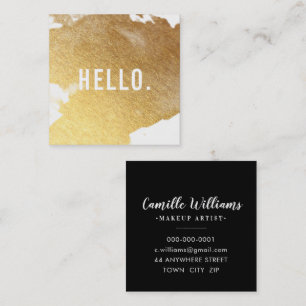 LUXE MINIMALISTISCH Glam Imitate Goldfolie Splint  Quadratische Visitenkarte