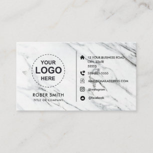 Luxe Minimalistisch Marble Business Card Visitenkarte