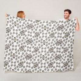 Luxe modern animalprint be brave girl fleecedecke