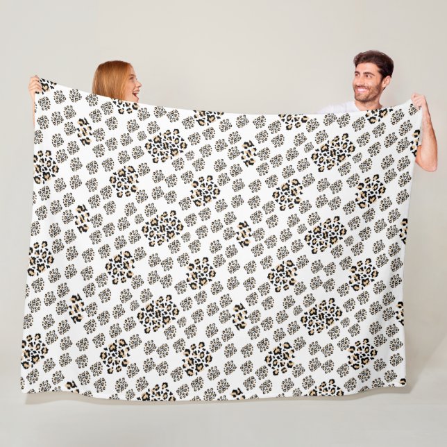 Luxe modern animalprint be brave girl fleecedecke (Beispiel)