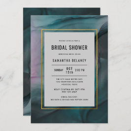 Luxe Modern Marble Bridal Dusche Einladung