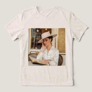 Luxe Opaleszenz Cafe Portrait eines weiblichen T - Tri-Blend Shirt