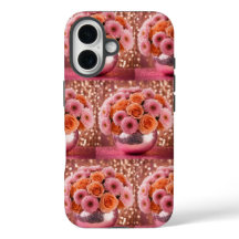 Luxe Orange Blume iPhone 16 Fall
