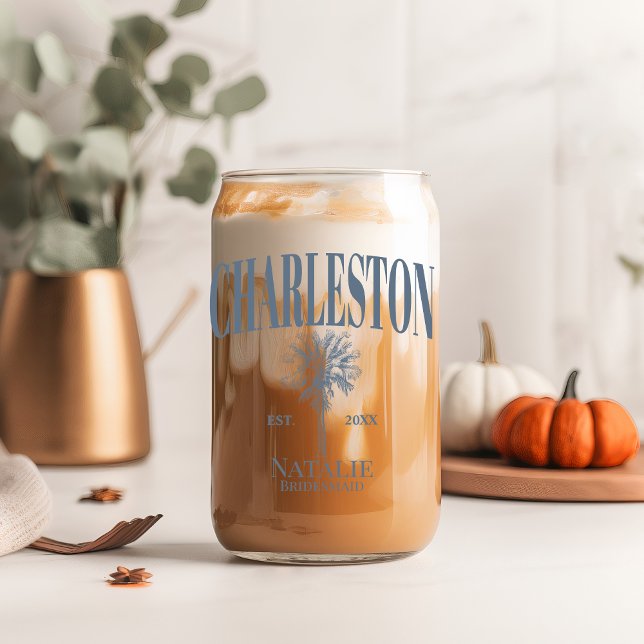 Luxe Palm Trees Charleston Coastal Bachelorette Dosenglas (Von Creator hochgeladen)