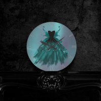 Luxe Pearl Decor | Aqua Mint Green Fairy Wing Gown