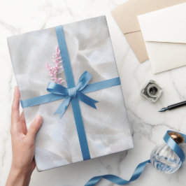 Luxe Pearl Silver Shine Frost Abstract Pattern Geschenkpapier