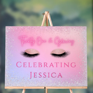 Luxe Pink 21 & 21. Geburtstag Acrylschild