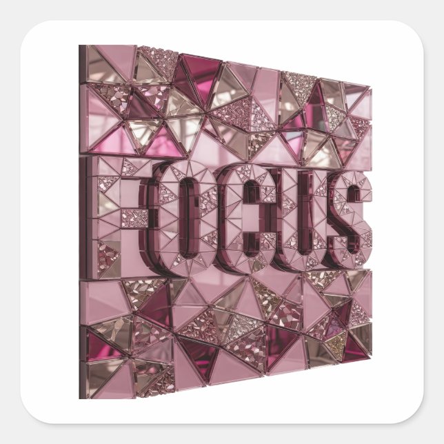 Luxe Pink FOCUS Sticker Art (Vorderseite)