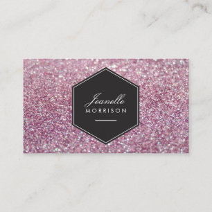 Luxe Pink Glitzer Beauty Business Card Visitenkarte