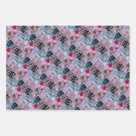 Luxe Pink Happy Birthday Wrapping Paper Set Geschenkpapier Set