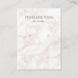 Luxe Pink Marble Jewelry Earring Display Visitenkarte