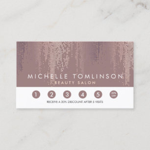 Luxe Rose Gold Confetti Rain Pattern Treuekarte
