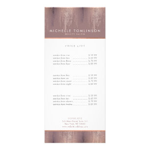 Luxe Rose Gold Confetti Regenmuster Werbekarte